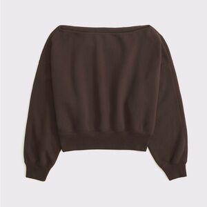 Abercrombie & Fitch Brown Off-the-Shoulder Sweater